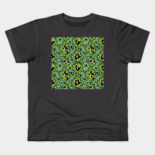 Snakeskin Pattern (Green) Kids T-Shirt